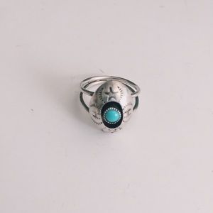 Vintage turquoise Native American concho ring